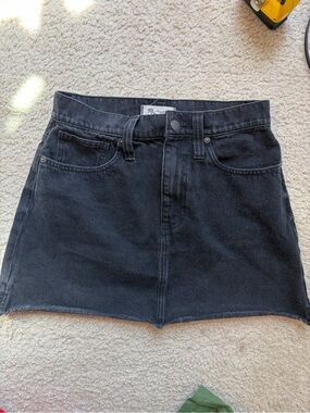 Madewell McCarren Black Denim Mini Skirt